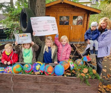 3. Gewinner des Steinbrinks Raupen Bastelns