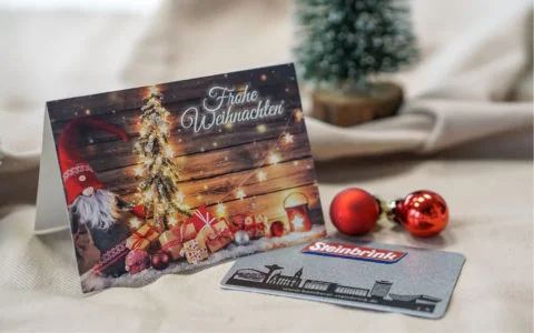 Unsere Steinbrink Kundenkarte im weihnachtlichen Design